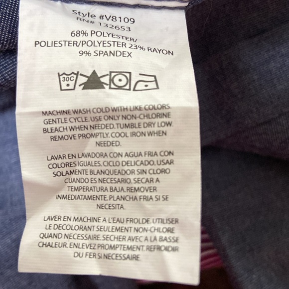 Vera Bradley lab jacket nurse top sz XL blue gray - Picture 9 of 10